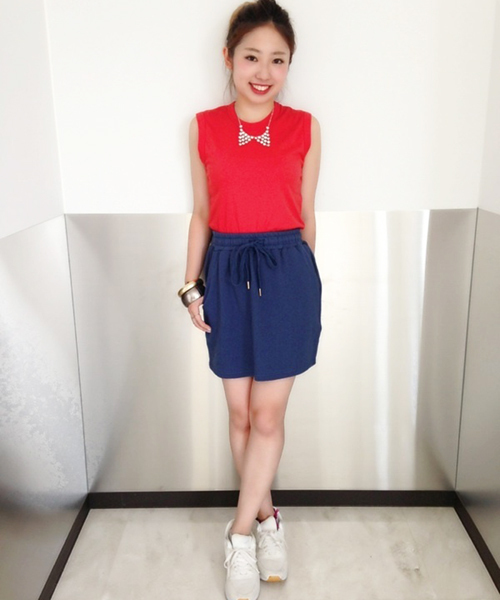 Kastane（カスタネ）の「【Kastane】裏毛ミニSK（スカート・レディース・グレー/オフホワイト/ブルー/チャコールグレー・FREE）」の4枚目の写真