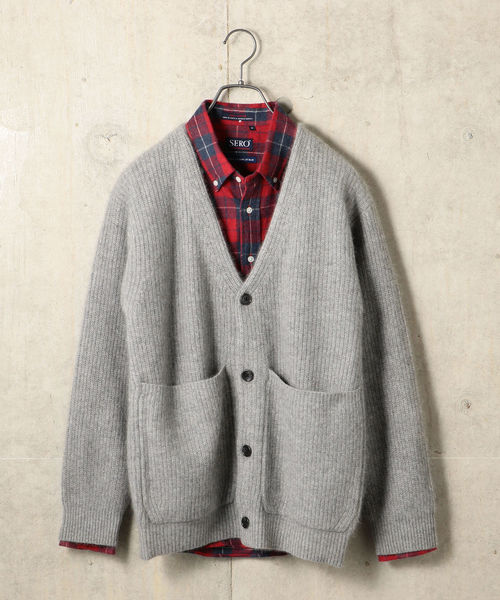 SHIPS JET BLUE（シップスジェットブルー）の「SHIPS JET BLUE: シャギーミックス アゼカーディガン（カーディガン/ボレロ・メンズ・ネイビー/グレー/カーキ・SMALL/MEDIUM/LARGE/X-SMALL）」の2枚目の写真