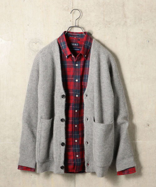 SHIPS JET BLUE（シップスジェットブルー）の「SHIPS JET BLUE: シャギーミックス アゼカーディガン（カーディガン/ボレロ・メンズ・ネイビー/グレー/カーキ・SMALL/MEDIUM/LARGE/X-SMALL）」の13枚目の写真