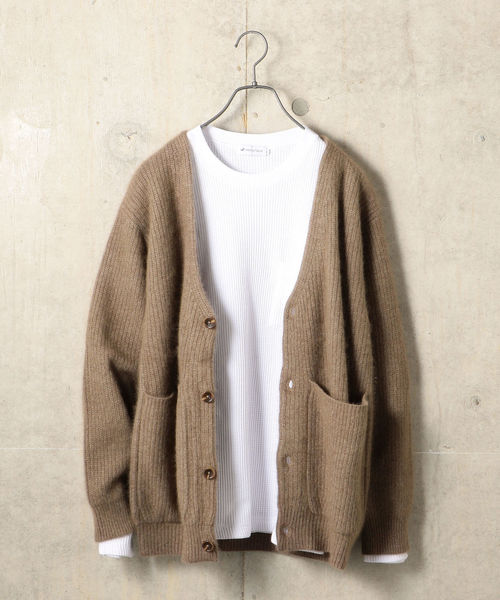 SHIPS JET BLUE（シップスジェットブルー）の「SHIPS JET BLUE: シャギーミックス アゼカーディガン（カーディガン/ボレロ・メンズ・ネイビー/グレー/カーキ・SMALL/MEDIUM/LARGE/X-SMALL）」の7枚目の写真