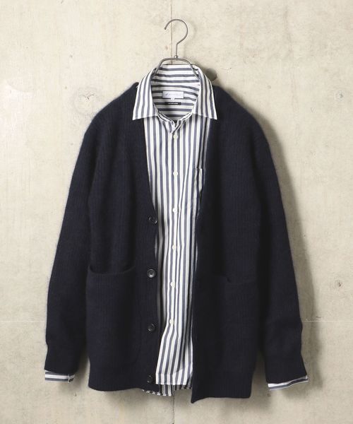 SHIPS JET BLUE（シップスジェットブルー）の「SHIPS JET BLUE: シャギーミックス アゼカーディガン（カーディガン/ボレロ・メンズ・ネイビー/グレー/カーキ・SMALL/MEDIUM/LARGE/X-SMALL）」の16枚目の写真