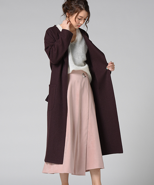 セール Droite Lautreamont ドロワットロートレアモン のファッション ウールリングソフト圧縮コーディガン その他アウター Droite