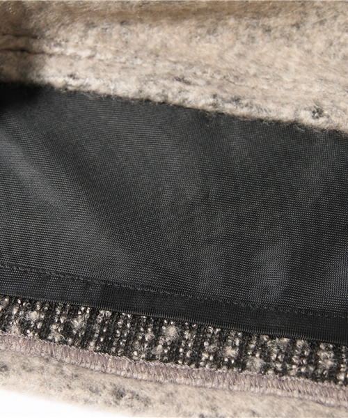 BEAMS LIGHTS Women's（ビームスライツ ウィメンズ）の「□BEAMS LIGHTS / ブークレ切替ワンピース（ワンピース・レディース・チャコールグレー/ベージュ/ブラウン系その他・36/38）」の4枚目の写真