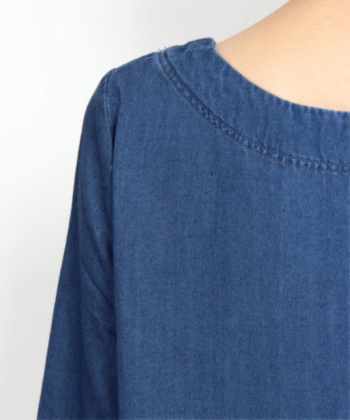 GLOBAL WORK(グローバルワーク)の「【GLOBALWORK】デニムクルーワンピース/529465(ワンピース・レディース・ネイビー/ブルー・LARGE/SMALL/MEDIUM)」の12枚目の写真