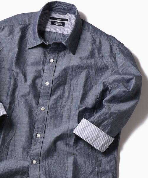 SHIPS(シップス)の「SC: Herdmans コットン/リネン 7スリーブ シャツ 19SS(シャツ/ブラウス・メンズ・グリーン/ネイビー/ダークブルー/その他/レッド/ホワイト/ブルー/コバルトブルー/オレンジ/ライトグレー・MEDIUM/LARGE/SMALL/X-LARGE)」の6枚目の写真