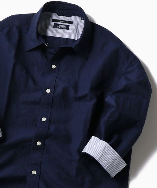 SHIPS(シップス)の「SC: Herdmans コットン/リネン 7スリーブ シャツ 19SS(シャツ/ブラウス・メンズ・グリーン/ネイビー/ダークブルー/その他/レッド/ホワイト/ブルー/コバルトブルー/オレンジ/ライトグレー・MEDIUM/LARGE/SMALL/X-LARGE)」の4枚目の写真