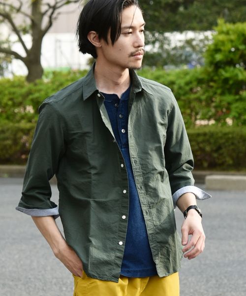 SHIPS(シップス)の「SC: Herdmans コットン/リネン 7スリーブ シャツ 19SS(シャツ/ブラウス・メンズ・グリーン/ネイビー/ダークブルー/その他/レッド/ホワイト/ブルー/コバルトブルー/オレンジ/ライトグレー・MEDIUM/LARGE/SMALL/X-LARGE)」の3枚目の写真