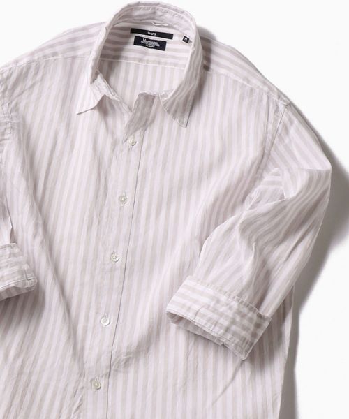 SHIPS(シップス)の「SC: Herdmans コットン/リネン 7スリーブ シャツ 19SS(シャツ/ブラウス・メンズ・グリーン/ネイビー/ダークブルー/その他/レッド/ホワイト/ブルー/コバルトブルー/オレンジ/ライトグレー・MEDIUM/LARGE/SMALL/X-LARGE)」の2枚目の写真