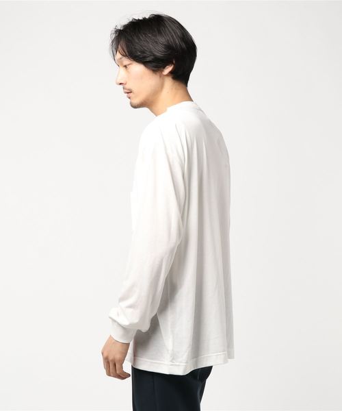 Iroquois(イロコイ)の「【Iroquois】T/Rソフト天竺L/S(Tシャツ/カットソー・メンズ・ホワイト/ブラック・2/1)」の4枚目の写真