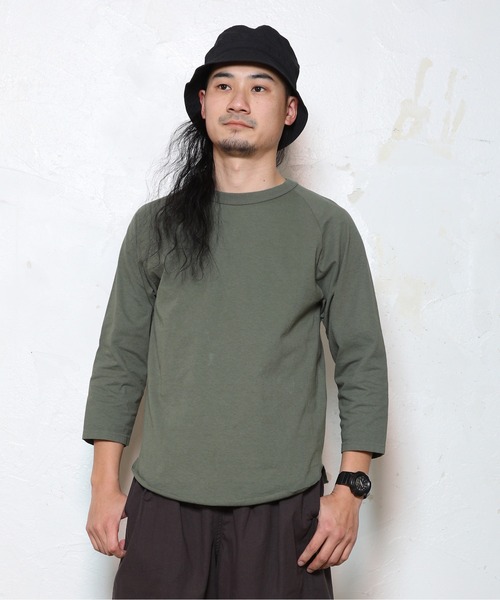 WALLA WALLA SPORT（ワラワラスポーツ）の「3/4 BASEBALL TEE SOLID / 3/4 ベースボールT ソリッド（Tシャツ/カットソー・メンズ・パープル/ブラック/ホワイト/ベージュ/モカ/チャコール/インディゴブルー/ブラック系その他/ブルー系その他/アイボリー/ネイビー/ピンク系その他/ダークカーキ/グリーン系その他/ブルー系その他2/アーミー/ブラウン系その他/ブルー系その他3/ピンク系その他2/その他/イエロー/グリーン/オレンジ/ロイヤルブルー/グリーン系その他2/ピンクベージュ/バイオレット/オレンジ系その他/モーブ系/レッド系その他2/グレイッシュベージュ/ピンク系その他3/黄土色系/ライトグレー系1/グレイッシュブルー/黄土色系1/エメラルドブルー/マジェンタ/マスタード/レンガ/グリーン系その他3/グレー/ダークブラウン/グリーン系その他4/ワイン系2/イエロー系その他3・SMALL/MEDIUM/LARGE/X-LARGE/XX-LARGE/XXX-LARGE）」の16枚目の写真