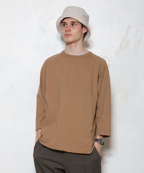 WALLA WALLA SPORT（ワラワラスポーツ）の「3/4 BASEBALL TEE SOLID / 3/4 ベースボールT ソリッド（Tシャツ/カットソー・メンズ・パープル/ブラック/ホワイト/ベージュ/モカ/チャコール/インディゴブルー/ブラック系その他/ブルー系その他/アイボリー/ネイビー/ピンク系その他/ダークカーキ/グリーン系その他/ブルー系その他2/アーミー/ブラウン系その他/ブルー系その他3/ピンク系その他2/その他/イエロー/グリーン/オレンジ/ロイヤルブルー/グリーン系その他2/ピンクベージュ/バイオレット/オレンジ系その他/モーブ系/レッド系その他2/グレイッシュベージュ/ピンク系その他3/黄土色系/ライトグレー系1/グレイッシュブルー/黄土色系1/エメラルドブルー/マジェンタ/マスタード/レンガ/グリーン系その他3/グレー/ダークブラウン/グリーン系その他4/ワイン系2/イエロー系その他3・SMALL/MEDIUM/LARGE/X-LARGE/XX-LARGE/XXX-LARGE）」の9枚目の写真