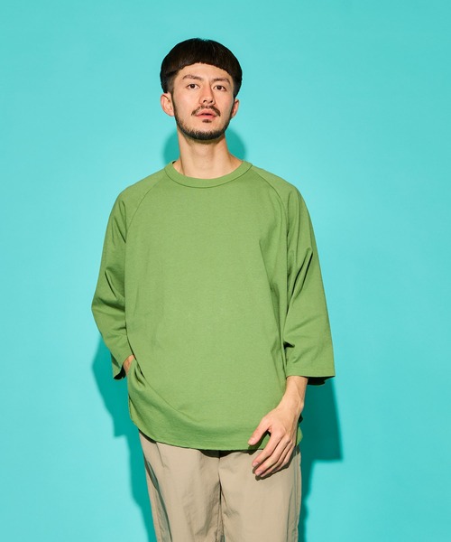 WALLA WALLA SPORT（ワラワラスポーツ）の「3/4 BASEBALL TEE SOLID / 3/4 ベースボールT ソリッド（Tシャツ/カットソー・メンズ・パープル/ブラック/ホワイト/ベージュ/モカ/チャコール/インディゴブルー/ブラック系その他/ブルー系その他/アイボリー/ネイビー/ピンク系その他/ダークカーキ/グリーン系その他/ブルー系その他2/アーミー/ブラウン系その他/ブルー系その他3/ピンク系その他2/その他/イエロー/グリーン/オレンジ/ロイヤルブルー/グリーン系その他2/ピンクベージュ/バイオレット/オレンジ系その他/モーブ系/レッド系その他2/グレイッシュベージュ/ピンク系その他3/黄土色系/ライトグレー系1/グレイッシュブルー/黄土色系1/エメラルドブルー/マジェンタ/マスタード/レンガ/グリーン系その他3/グレー/ダークブラウン/グリーン系その他4/ワイン系2/イエロー系その他3・SMALL/MEDIUM/LARGE/X-LARGE/XX-LARGE/XXX-LARGE）」の19枚目の写真