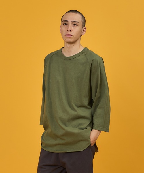 WALLA WALLA SPORT(ワラワラスポーツ)の「3/4 BASEBALL TEE SOLID / 3/4 ベースボールT ソリッド(Tシャツ/カットソー・メンズ・パープル/ブラック/ホワイト/ベージュ/モカ/チャコール/インディゴブルー/ブラック系その他/ブルー系その他/アイボリー/ネイビー/ピンク系その他/ダークカーキ/グリーン系その他/ブルー系その他2/アーミー/ブラウン系その他/ブルー系その他3/ピンク系その他2/その他/イエロー/グリーン/オレンジ/ロイヤルブルー/グリーン系その他2/ピンクベージュ/バイオレット/オレンジ系その他/モーブ系/レッド系その他2/グレイッシュベージュ/ピンク系その他3/黄土色系/ライトグレー系1/グレイッシュブルー/黄土色系1/エメラルドブルー/マジェンタ/マスタード/レンガ/グリーン系その他3/グレー/ダークブラウン/グリーン系その他4/ワイン系2/イエロー系その他3/アッシュグレー・SMALL/MEDIUM/LARGE/X-LARGE/XX-LARGE/XXX-LARGE)」の21枚目の写真
