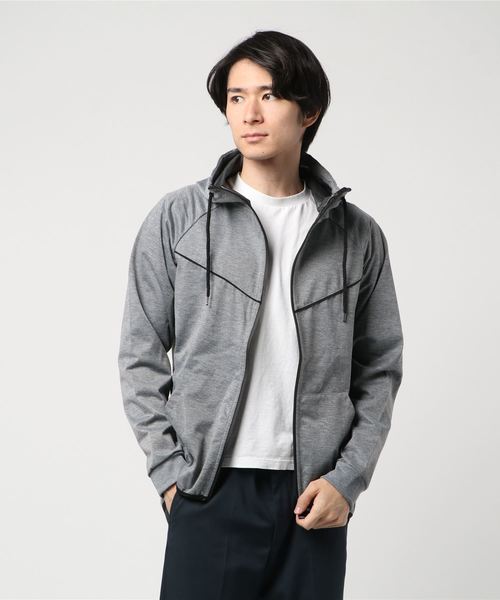 MinoriTY(マイノリティ)の「ZIPパーカー ウインドストップ パーカー 裏メッシュ(パーカー・メンズ・ブラック/杢グレー/チャコール・LL/L/M)」の1枚目の写真