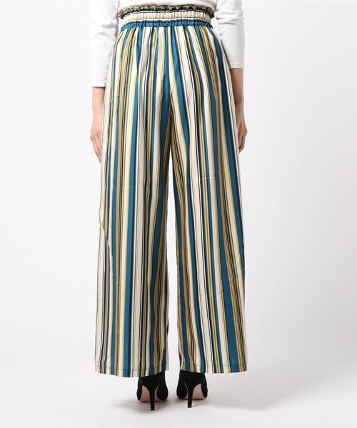 WEGO（ウィゴー）の「WEGO/マルチストライプワイドパンツ（スラックス・レディース・ブラウン系その他4/ブルー系その他4・FREE）」の3枚目の写真