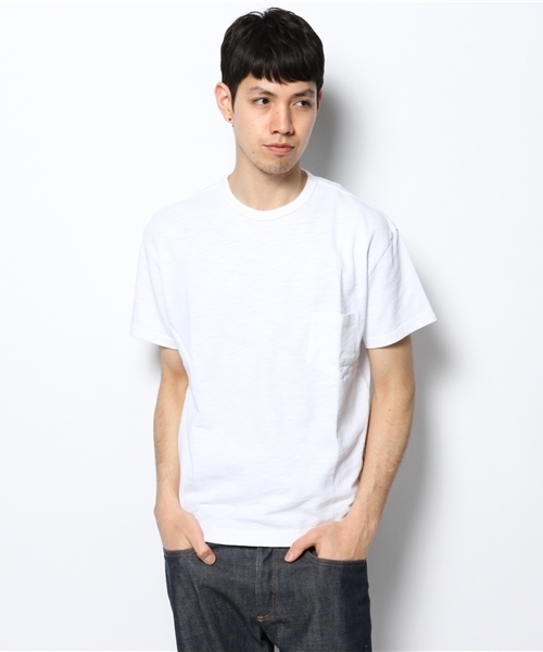 BEAMS(ビームス)の「○BEAMS / BIGシルエット ポケットTEE(Tシャツ/カットソー・メンズ・ホワイト/ネイビー・MEDIUM/LARGE)」の13枚目の写真