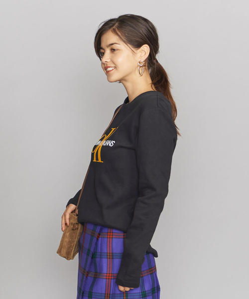 BEAUTY&YOUTH UNITED ARROWS(ビューティーアンドユースユナイテッドアローズ)の「<Calvin Klein Jeans>モノグラムロングスリーブTシャツΨ(Tシャツ/カットソー・レディース・ブラック・SMALL)」の9枚目の写真