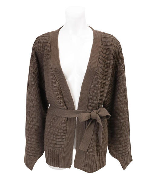 【セール】ガーター編み ケーブルニット カーディガン(カーディガン/ボレロ)|OSYAREVO(オシャレボ) 【セール】ガーター編み ケーブルニット カーディガン(カーディガン/ボレロ)|OSYAREVO(オシャレボ)