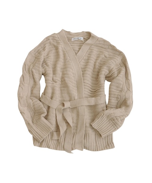 【セール】ガーター編み ケーブルニット カーディガン(カーディガン/ボレロ)|OSYAREVO(オシャレボ) 【セール】ガーター編み ケーブルニット カーディガン(カーディガン/ボレロ)|OSYAREVO(オシャレボ)