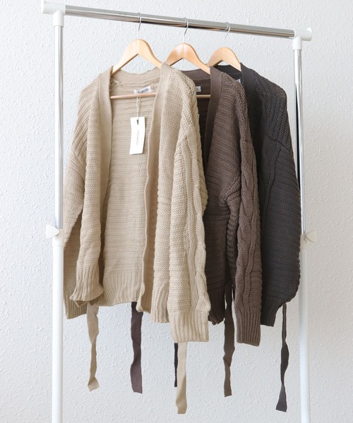 【セール】ガーター編み ケーブルニット カーディガン(カーディガン/ボレロ)|OSYAREVO(オシャレボ) 【セール】ガーター編み ケーブルニット カーディガン(カーディガン/ボレロ)|OSYAREVO(オシャレボ)