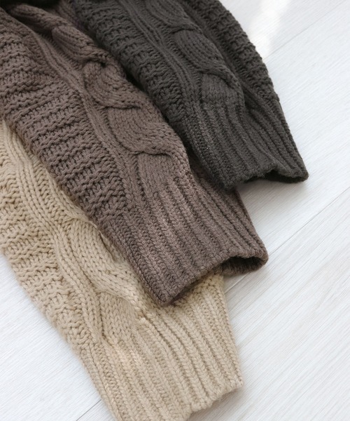 【セール】ガーター編み ケーブルニット カーディガン(カーディガン/ボレロ)|OSYAREVO(オシャレボ) 【セール】ガーター編み ケーブルニット カーディガン(カーディガン/ボレロ)|OSYAREVO(オシャレボ)