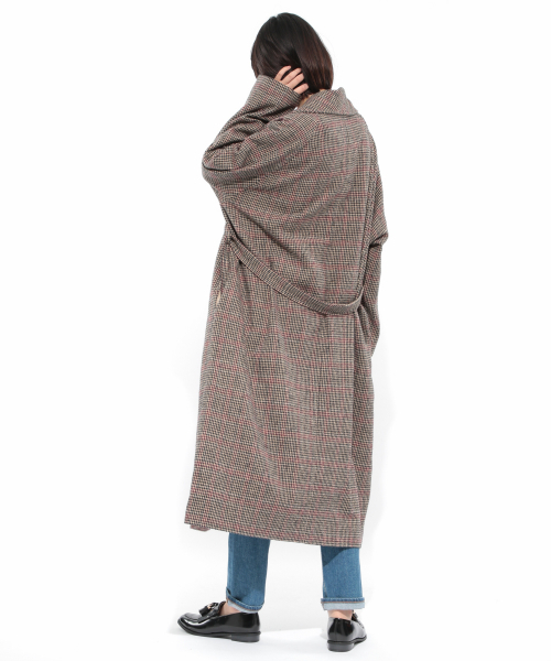 LAKOLE（ラコレ）の「チェック柄ガウンコート / LAKOLE（その他