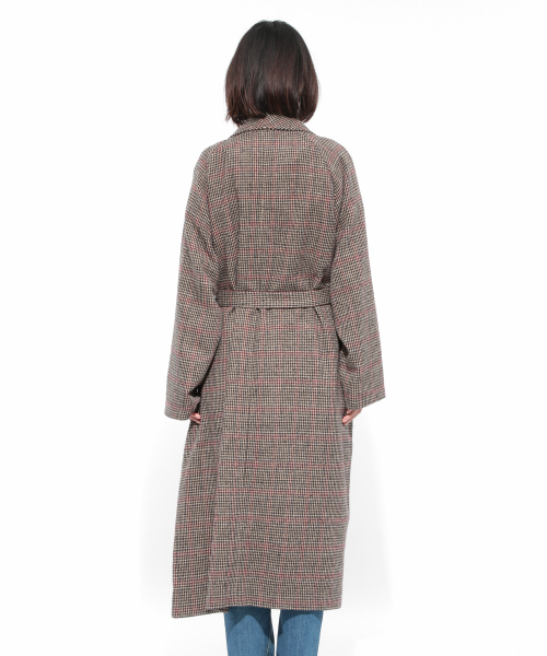LAKOLE（ラコレ）の「チェック柄ガウンコート / LAKOLE（その他