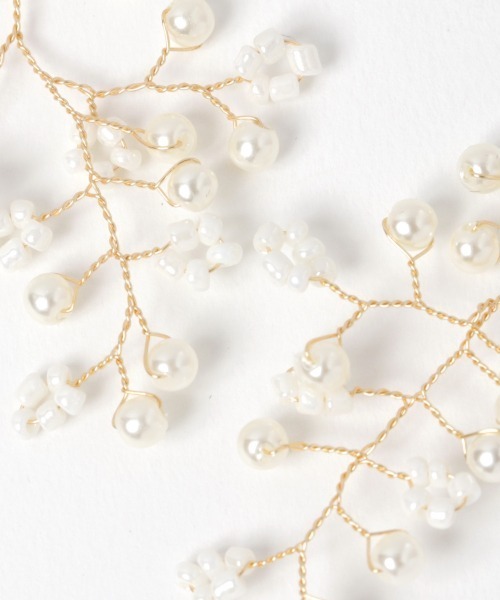 GLOBAL WORK（グローバルワーク）の「フサフサイヤリング/861285（イヤリング・レディース・ホワイト/ブラウン/ライトイエロー・FREE）」の4枚目の写真