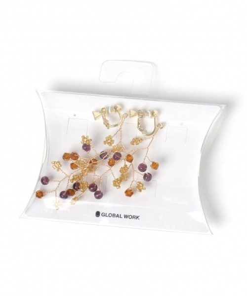 GLOBAL WORK（グローバルワーク）の「フサフサイヤリング/861285（イヤリング・レディース・ホワイト/ブラウン/ライトイエロー・FREE）」の7枚目の写真