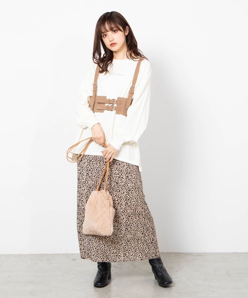 WEGO（ウィゴー）の「WEGO/ワイドハーネスベルト（ベルト・レディース・ブラック/ベージュ・FREE）」の6枚目の写真