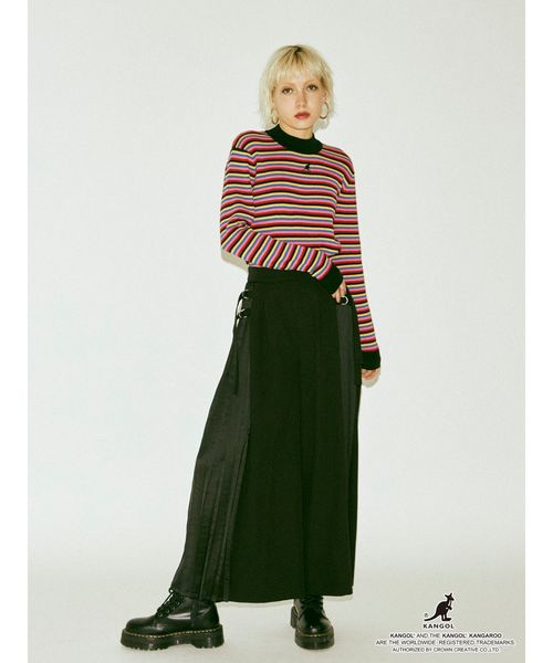 KANGOL(カンゴール)の「KANGOLトリムニット(ニット/セーター・レディース・ブルー/レッド/ブラック/ベージュ・MEDIUM)」の5枚目の写真