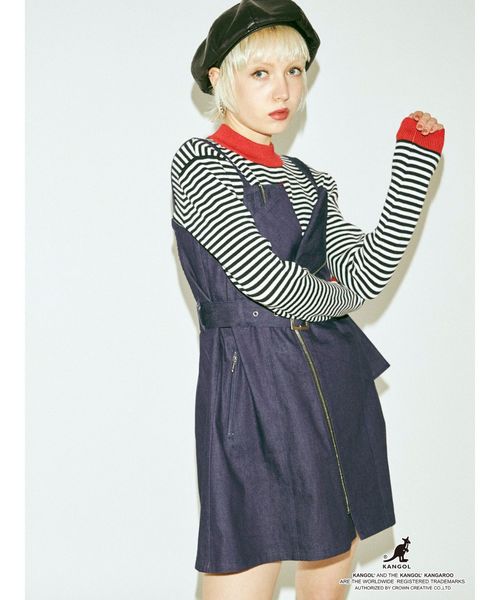 KANGOL(カンゴール)の「KANGOLトリムニット(ニット/セーター・レディース・ブルー/レッド/ブラック/ベージュ・MEDIUM)」の13枚目の写真