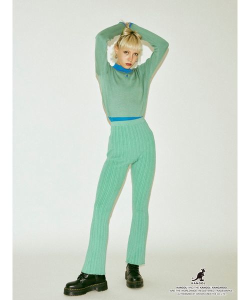 KANGOL(カンゴール)の「KANGOLトリムニット(ニット/セーター・レディース・ブルー/レッド/ブラック/ベージュ・MEDIUM)」の9枚目の写真