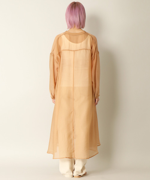 DRIES VAN NOTEN ベージュ ロングシャツワンピース DRIES VAN NOTEN ベージュ ロングシャツワンピース DRIES VAN