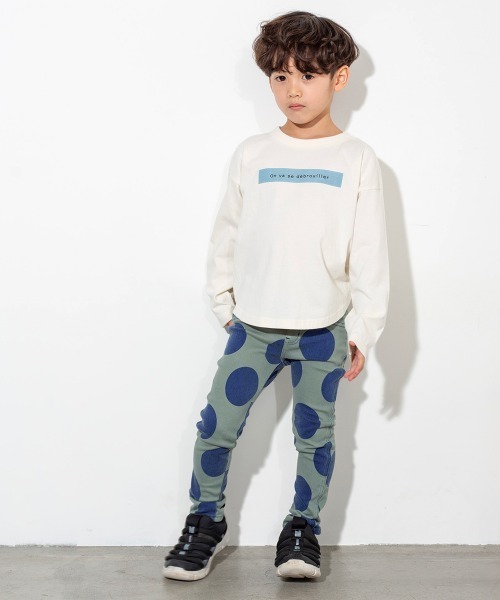 MAKE YOUR DAY(メイクユアデイ)の「スーパーストレッチスキニードットPT(製品染)■80~140cm(その他パンツ・キッズ・ブラウン/ブルー/ミント/キャメル/チャコールグレー/パープル・100/110/120/130/140/90/80)」の5枚目の写真