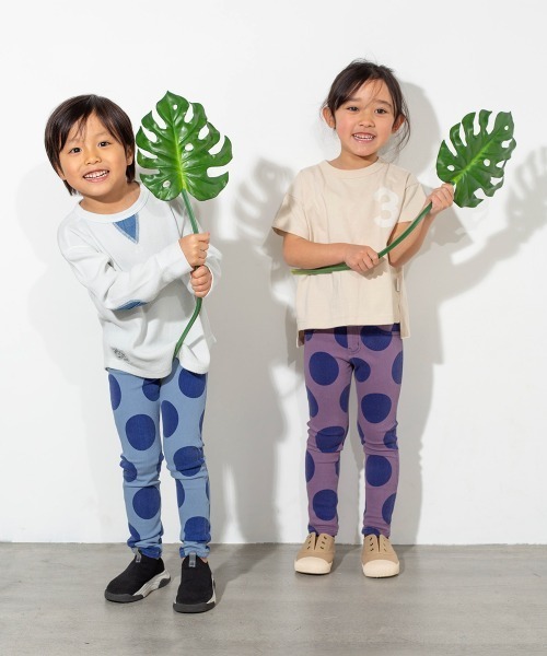 MAKE YOUR DAY(メイクユアデイ)の「スーパーストレッチスキニードットPT(製品染)■80~140cm(その他パンツ・キッズ・ブラウン/ブルー/ミント/キャメル/チャコールグレー/パープル・100/110/120/130/140/90/80)」の7枚目の写真
