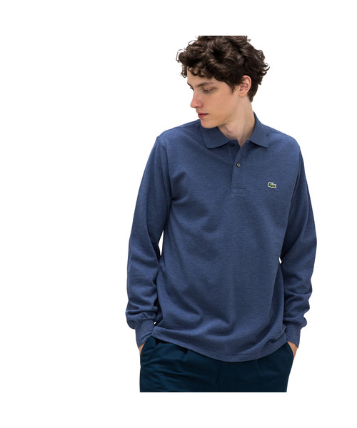 LACOSTE（ラコステ）の「長袖 リブ カラ-ポロシャツ L1313 （杢・長袖)（ポロシャツ・メンズ・ライトグレー/グレー/チャコールグレー/バーガンディー/ストーン/サックスブルー/サファリグリーン/インディゴブルー/チャコール/ライトブルー/グレイッシュブルー/カーキ/ミックスグレー/オリーブ/アクア/ダークブルー/ライトブラック/ブルー/ネイビー/ワイン/スカイブルー/ダークグレー/ダークネイビー/ブルーグレー/マルーン/霜降りグレー/ダークグリーン/杢グレー/ダークインディゴブルー/アッシュグレー/シルバーグレー/トップグレー/ミント/ワインレッド/グリーン/モスグリーン/ベージュ/スミクロ/コバルトブルー/オリーブドラブ・3/2/5/4/6）」の12枚目の写真