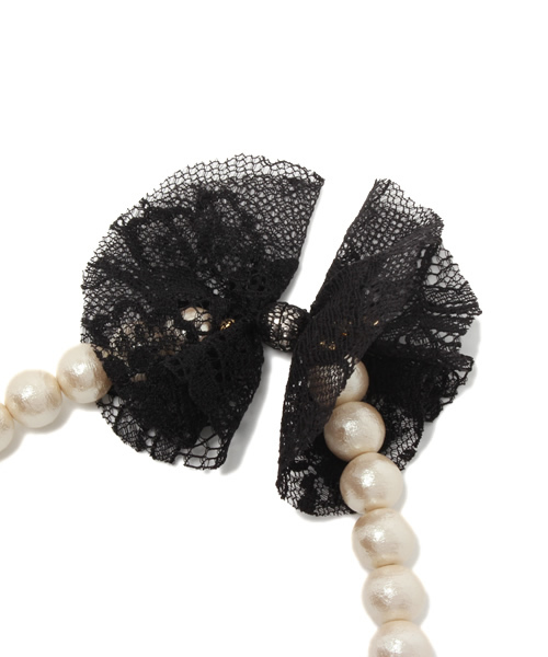 BEAMS BOY(ビームスボーイ)の「ΠBEAMS BOY / コットンパール マグネット ネックレス(ネックレス・レディース・ホワイト・ONE SIZE)」の3枚目の写真