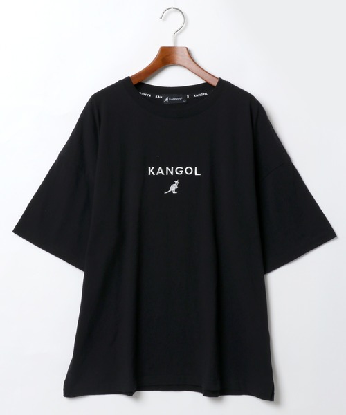 KANGOL(カンゴール)の「【KANGOL】別注 ミニロゴ刺繍 ビッグTシャツ(Tシャツ/カットソー・メンズ・ホワイト/ブラック/ベージュ/オレンジ/ダークグリーン/ネイビー/パープル/ゴールド/ホワイト系その他/ブラック系その他/ベージュ系その他/グリーン系その他・S/M/L/XL)」の5枚目の写真
