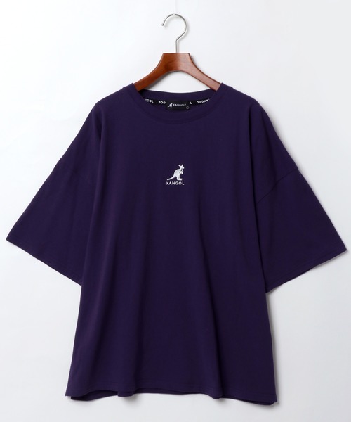KANGOL(カンゴール)の「【KANGOL】別注 ミニロゴ刺繍 ビッグTシャツ(Tシャツ/カットソー・メンズ・ホワイト/ブラック/ベージュ/オレンジ/ダークグリーン/ネイビー/パープル/ゴールド/ホワイト系その他/ブラック系その他/ベージュ系その他/グリーン系その他・S/M/L/XL)」の11枚目の写真