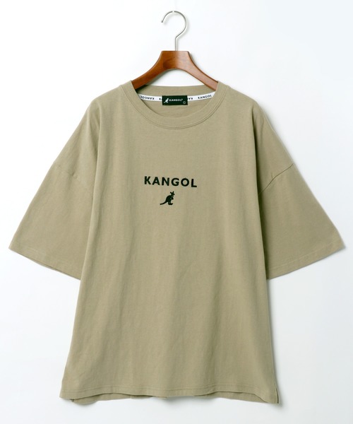 KANGOL(カンゴール)の「【KANGOL】別注 ミニロゴ刺繍 ビッグTシャツ(Tシャツ/カットソー・メンズ・ホワイト/ブラック/ベージュ/オレンジ/ダークグリーン/ネイビー/パープル/ゴールド/ホワイト系その他/ブラック系その他/ベージュ系その他/グリーン系その他・S/M/L/XL)」の7枚目の写真