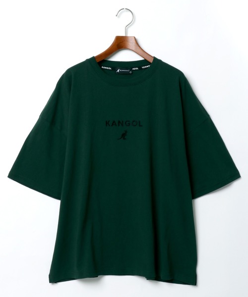 KANGOL(カンゴール)の「【KANGOL】別注 ミニロゴ刺繍 ビッグTシャツ(Tシャツ/カットソー・メンズ・ホワイト/ブラック/ベージュ/オレンジ/ダークグリーン/ネイビー/パープル/ゴールド/ホワイト系その他/ブラック系その他/ベージュ系その他/グリーン系その他・S/M/L/XL)」の9枚目の写真