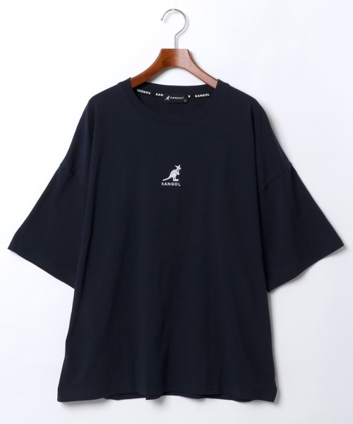 KANGOL(カンゴール)の「【KANGOL】別注 ミニロゴ刺繍 ビッグTシャツ(Tシャツ/カットソー・メンズ・ホワイト/ブラック/ベージュ/オレンジ/ダークグリーン/ネイビー/パープル/ゴールド/ホワイト系その他/ブラック系その他/ベージュ系その他/グリーン系その他・S/M/L/XL)」の10枚目の写真
