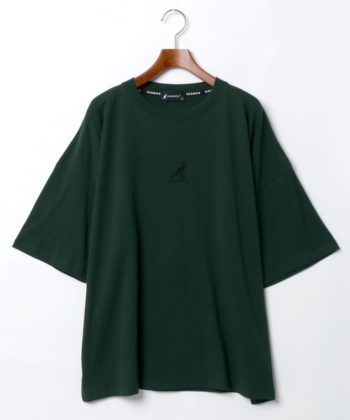 KANGOL(カンゴール)の「【KANGOL】別注 ミニロゴ刺繍 ビッグTシャツ(Tシャツ/カットソー・メンズ・ホワイト/ブラック/ベージュ/オレンジ/ダークグリーン/ネイビー/パープル/ゴールド/ホワイト系その他/ブラック系その他/ベージュ系その他/グリーン系その他・S/M/L/XL)」の8枚目の写真