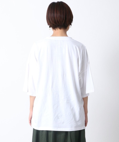 KANGOL(カンゴール)の「【KANGOL】別注 ミニロゴ刺繍 ビッグTシャツ(Tシャツ/カットソー・メンズ・ホワイト/ブラック/ベージュ/オレンジ/ダークグリーン/ネイビー/パープル/ゴールド/ホワイト系その他/ブラック系その他/ベージュ系その他/グリーン系その他・S/M/L/XL)」の13枚目の写真