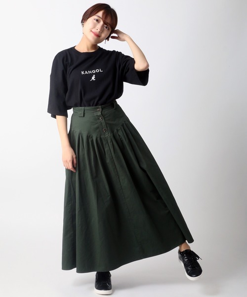 KANGOL(カンゴール)の「【KANGOL】別注 ミニロゴ刺繍 ビッグTシャツ(Tシャツ/カットソー・メンズ・ホワイト/ブラック/ベージュ/オレンジ/ダークグリーン/ネイビー/パープル/ゴールド/ホワイト系その他/ブラック系その他/ベージュ系その他/グリーン系その他・S/M/L/XL)」の17枚目の写真