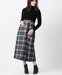O'NEIL of DUBLIN | ONeil of Dublin【別注】ビンテージ生地 キルトスカート ウールミックス ロング 83cm【数量限定】(スカート)