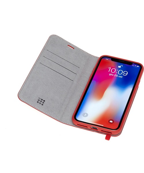 MOLESKINE(モレスキン)の「モレスキン iPhone ケース X クラシックブックタイプ ソフトタッチケース リーディング(スマホケース/カバー・メンズ・ブラック/レッド系その他・ONE SIZE)」の8枚目の写真