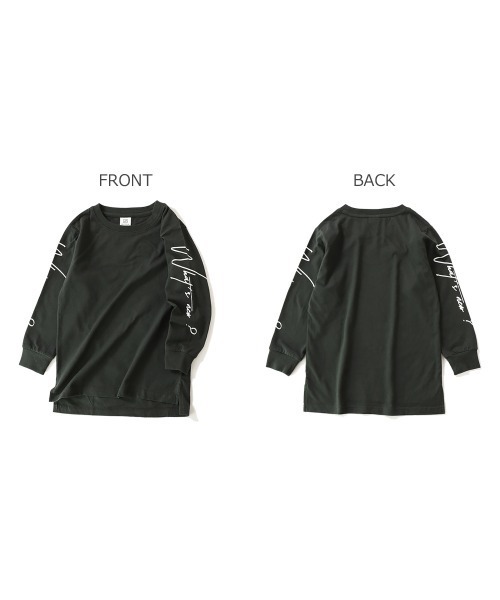 devirock(デビロック)の「袖プリント長袖Tシャツ(Tシャツ/カットソー・キッズ・キャメル/ブラック/スミクロ/ダークベージュ/ブラック系その他2/ブルー系その他・130cm/110cm/160cm/100cm/120cm/150cm/140cm)」の13枚目の写真