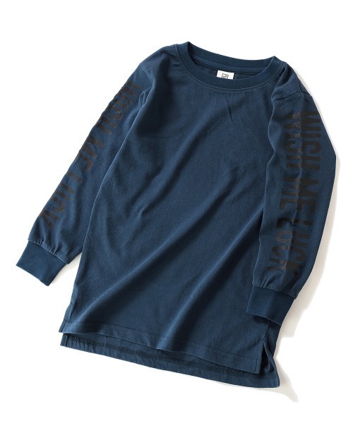 devirock(デビロック)の「袖プリント長袖Tシャツ(Tシャツ/カットソー・キッズ・キャメル/ブラック/スミクロ/ダークベージュ/ブラック系その他2/ブルー系その他・130cm/110cm/160cm/100cm/120cm/150cm/140cm)」の18枚目の写真